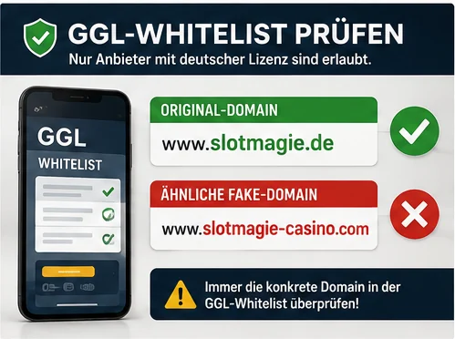 Glücksspielanbieter und Domain mit der GGL Whitelist überprüfen