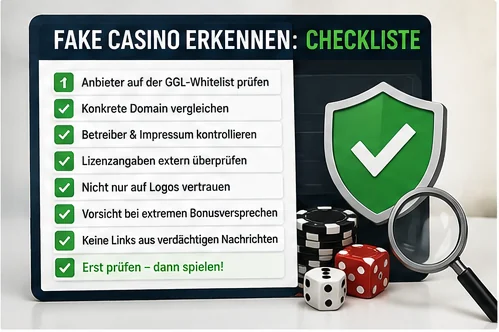 Checkliste zum Erkennen von Fake Casinos in Deutschland