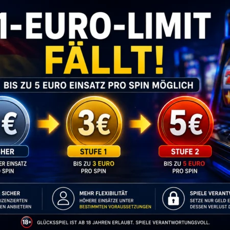 1-Euro-Limit fällt: Bis zu 5 Euro Einsatz bei deutschen Online-Spielhallen möglich