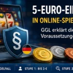 Redaktionelle Grafik zum 5-Euro-Einsatz und den neuen GGL-Voraussetzungen für virtuelle Automatenspiele 2026