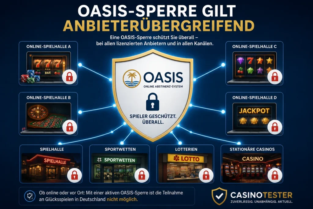 ASIS Spielersperre gilt anbieterübergreifend bei Online-Spielhallen und stationären Glücksspielangeboten