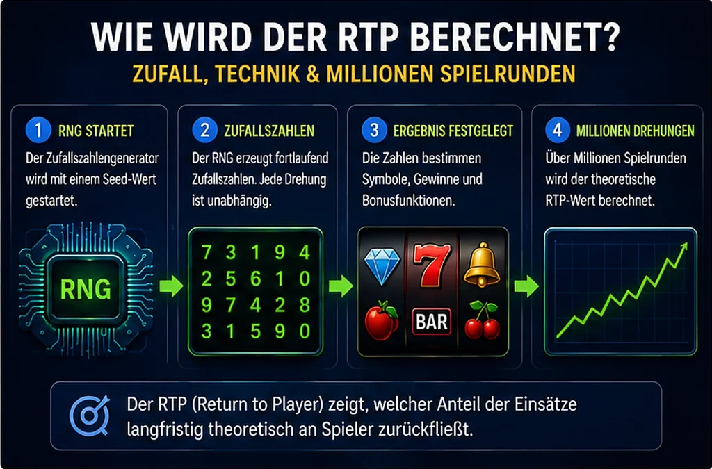 RNG und RTP Berechnung bei Online Spielautomaten erklärt