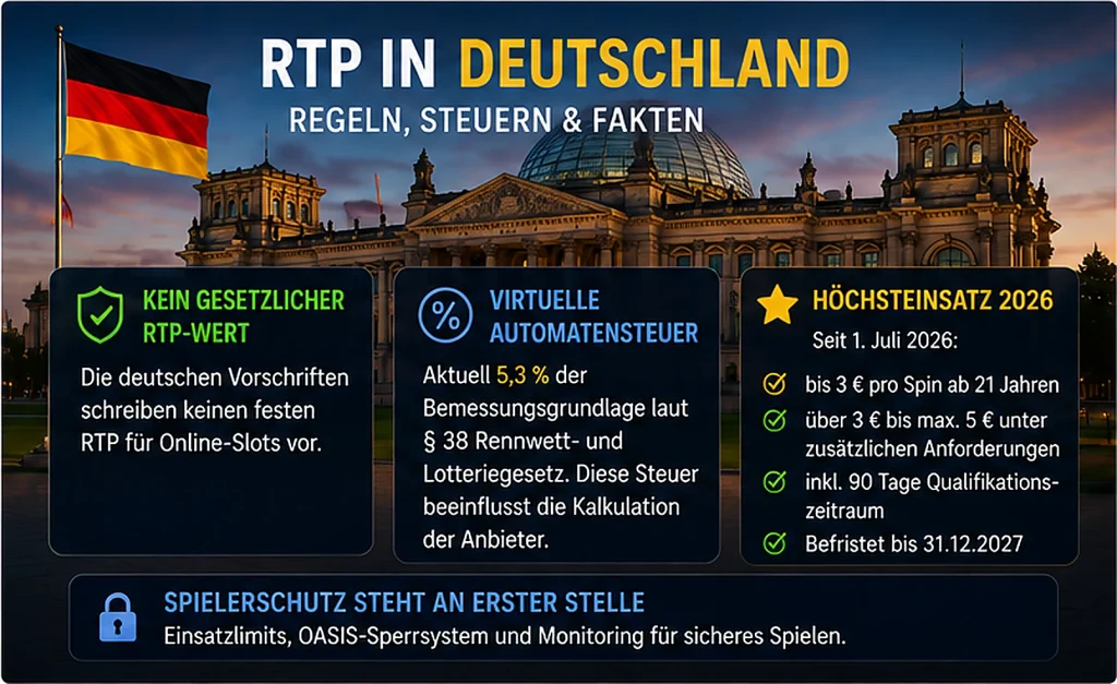 RTP bei Online Slots in Deutschland und Virtuelle Automatensteuer