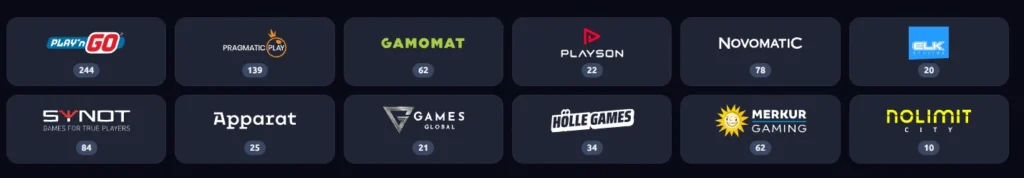 Provider / Spieleübersicht bei Betano