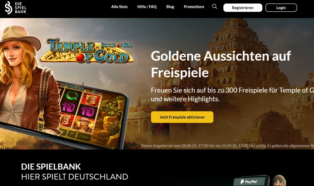 Lobby / Startseite bei Die Spielbank