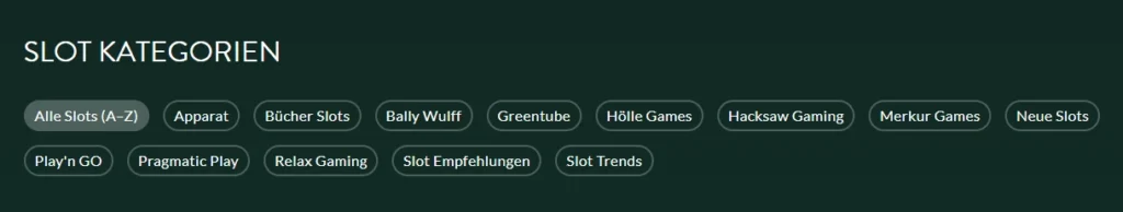 Provider / Spieleübersicht bei Die Spielbank