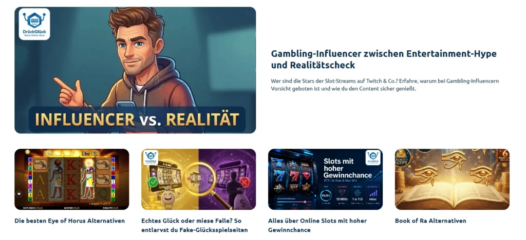 Bonusbereich bei DrückGlück
